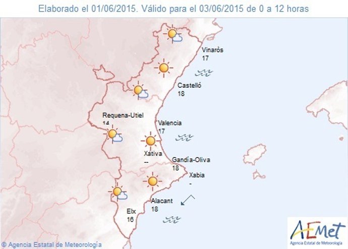 Predicción de este miércoles