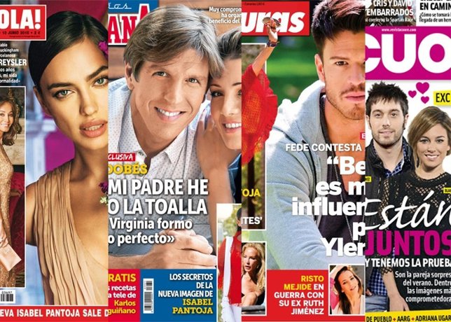 Portadas de las revistas del corazón