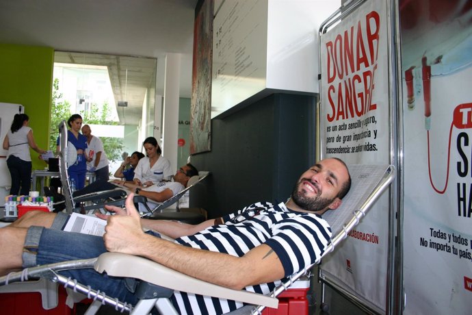 Imagen de la donación de sangre en el Hospital Mesa del Castillo