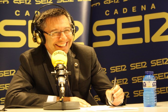 El presidente del Barcelona, Josep María Bartomeu, en la cadena SER