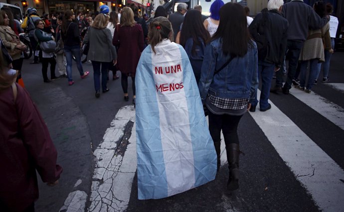 Protesta en Argentina contra la violencia de género 'Ni Una Menos'