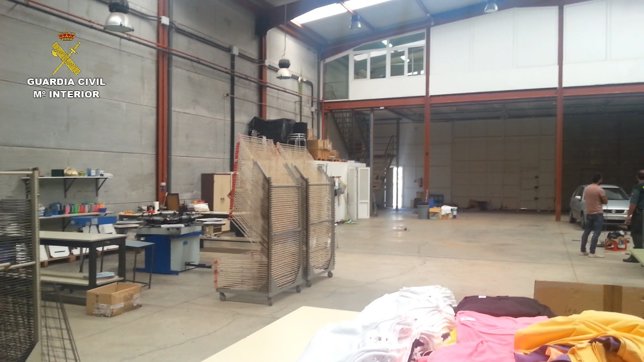 Fábrica donde se hacían presuntamente las prendas falsificadas