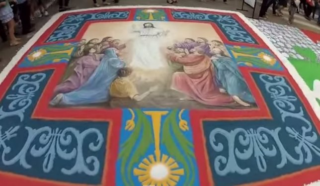 A arte dos tapetes de Corpus Christi