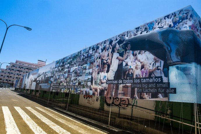 Lona de la estación de guaguas