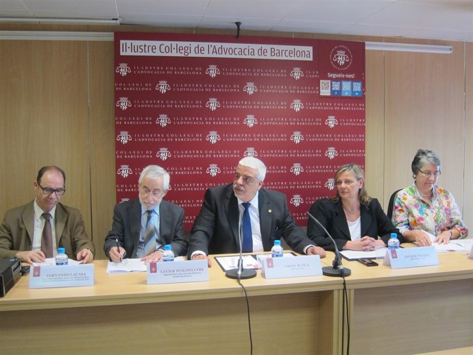 F.Lacasa (Sant Joan de Déu), X.Puigdollers, O.Rusca y E.Palmés (Icab) y M.E.Pau