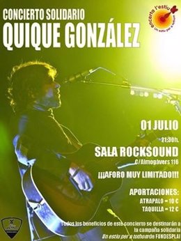 Quique González, concierto solidario para Fundesplai