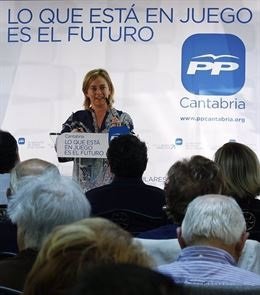 La presidenta del PP de Torrelavega, María Luisa Peón