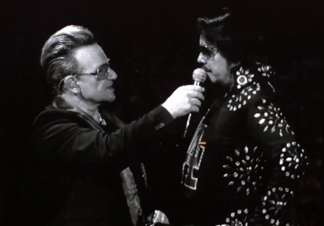 Bono y el imitador de Elvis