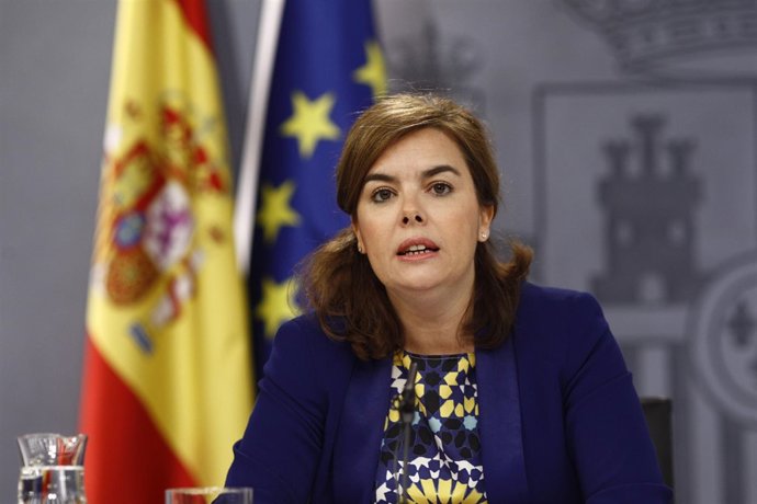 Soraya Santamaría tras el Consejo de Ministros