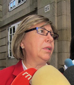 La conselleira do Medio Rural e do Mar, Rosa Quintana, hace declaraciones