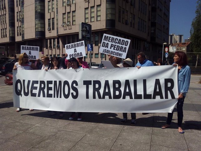 Comerciantes de A  Pedra, en Vigo