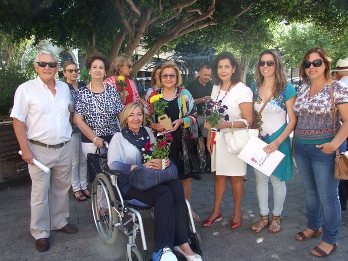 Imagen del reparto de material