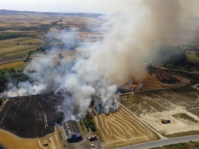 Incendio registrado en Lerín.