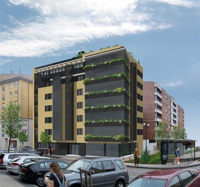 Infografía del nuevo edificio en la calle Alta de Santander