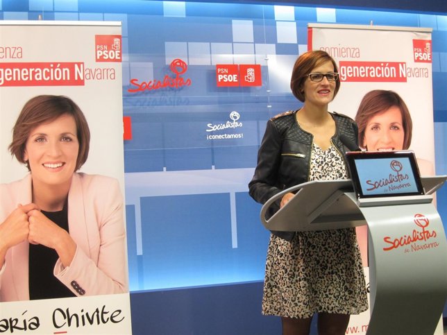 La candidata del PSN a la Presidencia del Gobierno foral, María Chivite