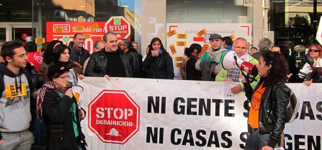 Protesta contra los desahucios