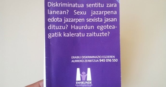 Diskriminazio egoeren aurreko defentsa zerbitzua indartu du Emakundek