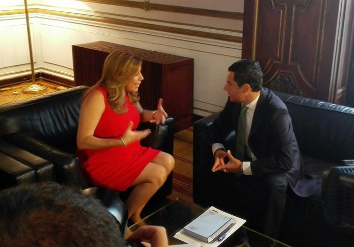 Susana Díaz y Juanma Moreno reunidos en San Telmo