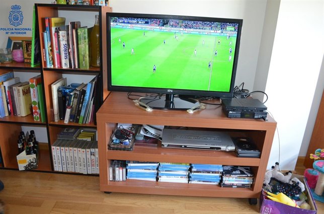 Imagen de una partido de fútbol retransmitido por televisión