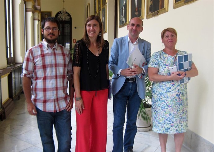 Ysabel Torralbo, Málaga Ahora, y Francisco Conejo y Mari Carmen Moreno, PSOE