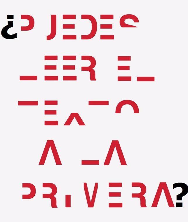 Prueba tipográfica que simula la lectura de un disléxico