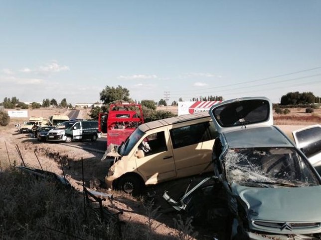 Imagen de los vehículos colisionados