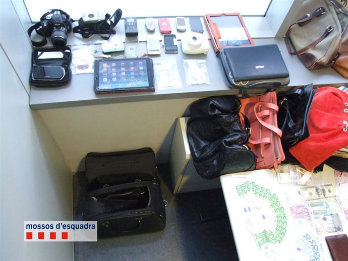 Objetos robados por una banda que utilizaba el método de la mancha