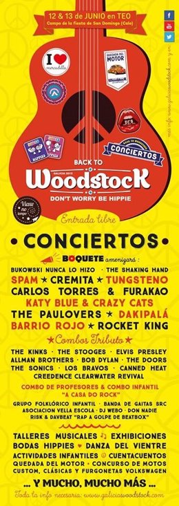 Cartel del VI Galicia Woodstock en Teo.
