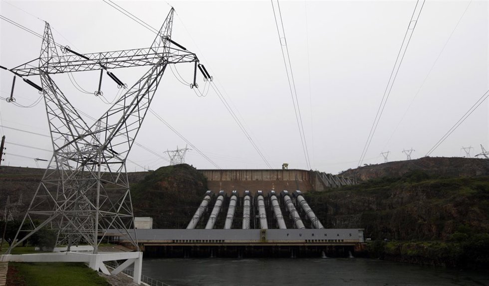 Central hidroeléctrica de Furnas en Minas Gerais, Brasil