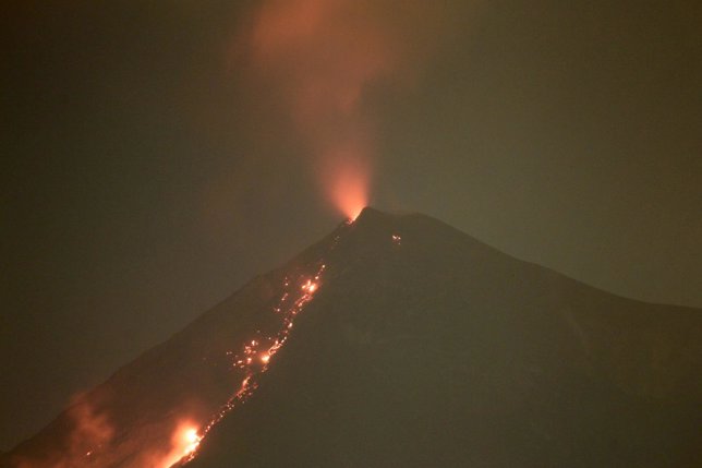 Volcán Fuego en Guatemala 