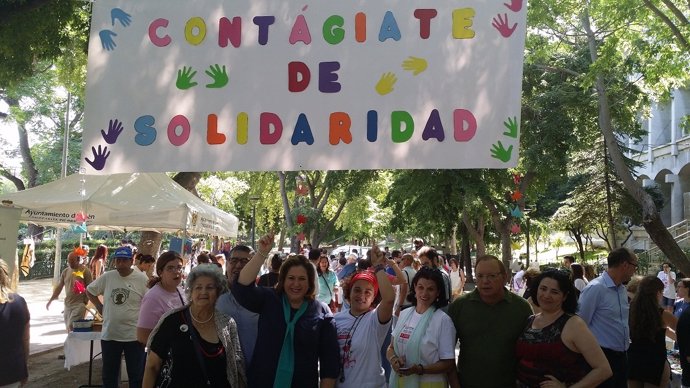 Ángeles Jiménez en la jornada de solidaridad con pacientes de Salud Mental