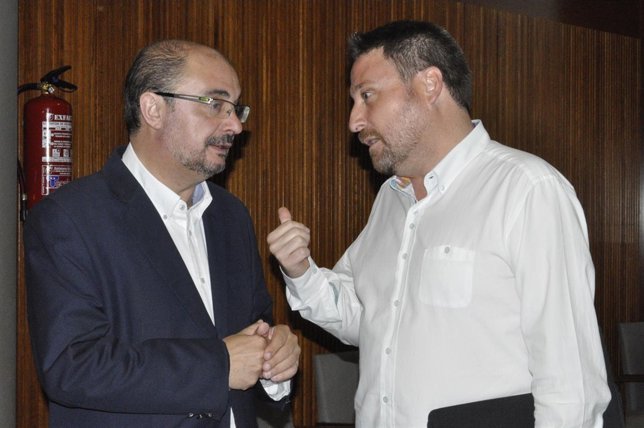 Javier Lambán (PSOE) y José Luis Soro (CHA)