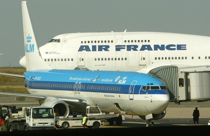 Aviones de Air France y KLM