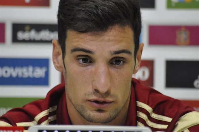 Sergio Rico, internacional del Sevilla en rueda de prensa