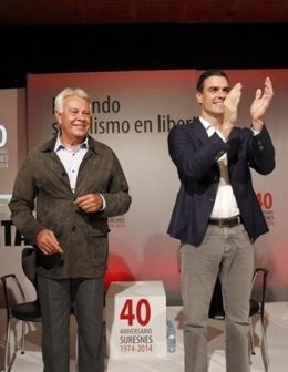 Pedro Sánchez y Felipe González 