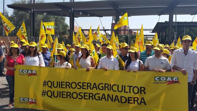 Movilización de COAG-A ante la Junta.