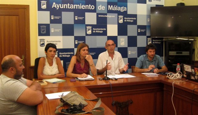 Antonia Morillas (IU), Torralbo (Málaga Ahora) y Zorrilla (IU-Málaga Para Gente)