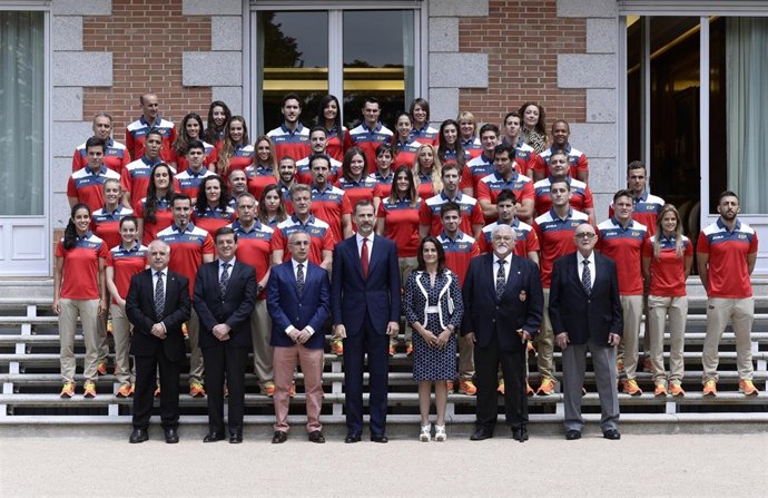 Felipe VI recibe a la delegación española que viajará a Bakú 2015