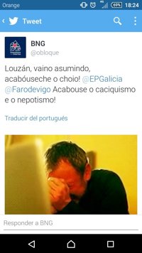 El BNG a Louzán en Twitter: "Vete asumiéndolo, se te acabó el chollo"