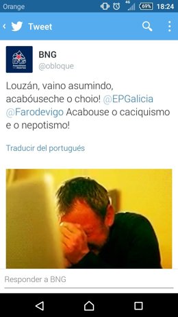 Tweet del BNG