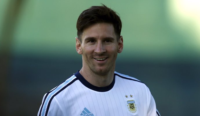 Leo Messi con la selección argentina