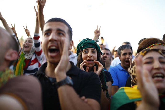 Protestas en turkía de pro kurdos
