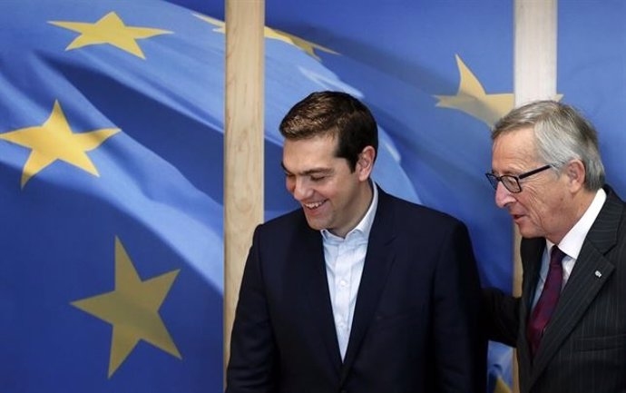 Jean-Claude Juncker y Tsipras. 