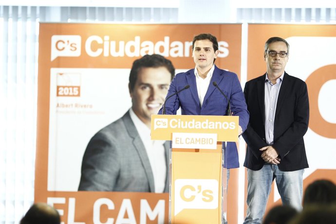 Albert Rivera en una rueda de prensa. 