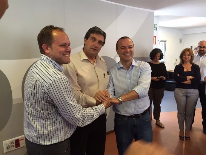  Augusto Hidalgo (PSOE), Javier Doreste (LPGC Puede) Y José Eduardo Ramírez (NC)