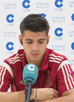 Álvaro Morata, con la selección española