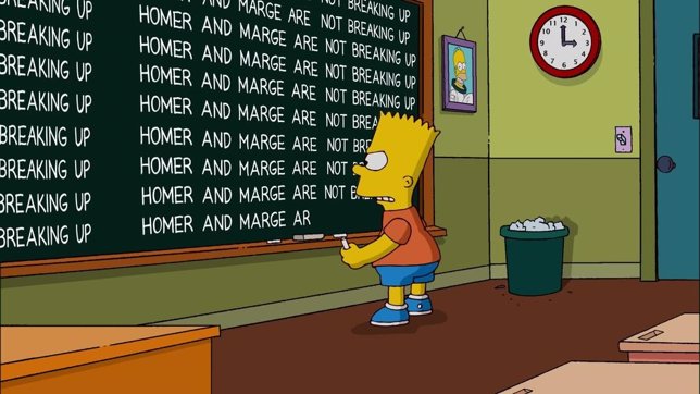 Bart Simpson desmiente el divorcio de Marge y Homer 
