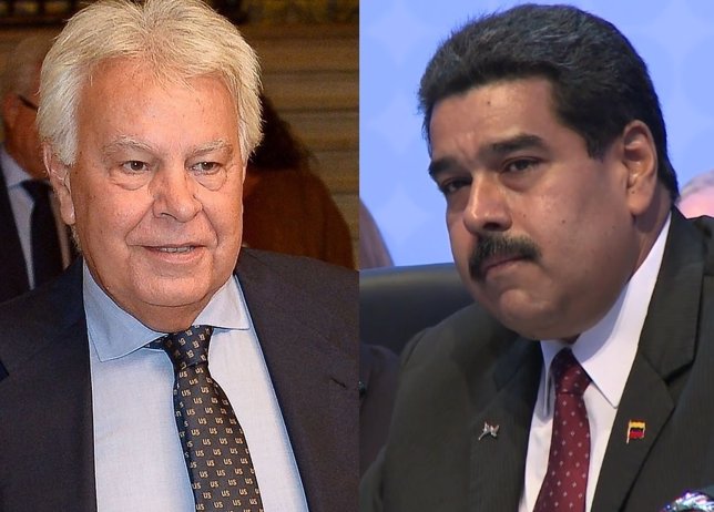 Felipe González y Nicolás Maduro 