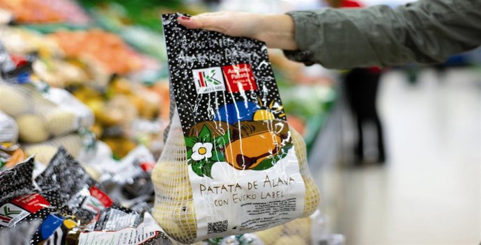 Arabako patata Mercadonaren supermerkatu batean