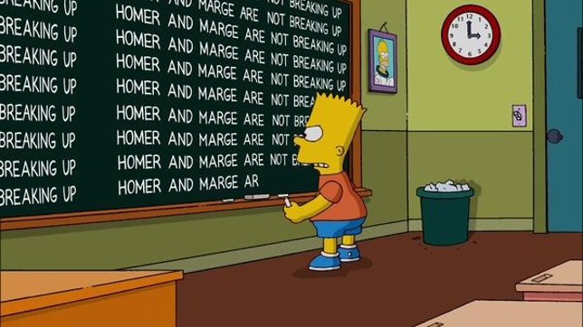 Bart Simpson desmiente el rumor del divorcio de Homer y Marge